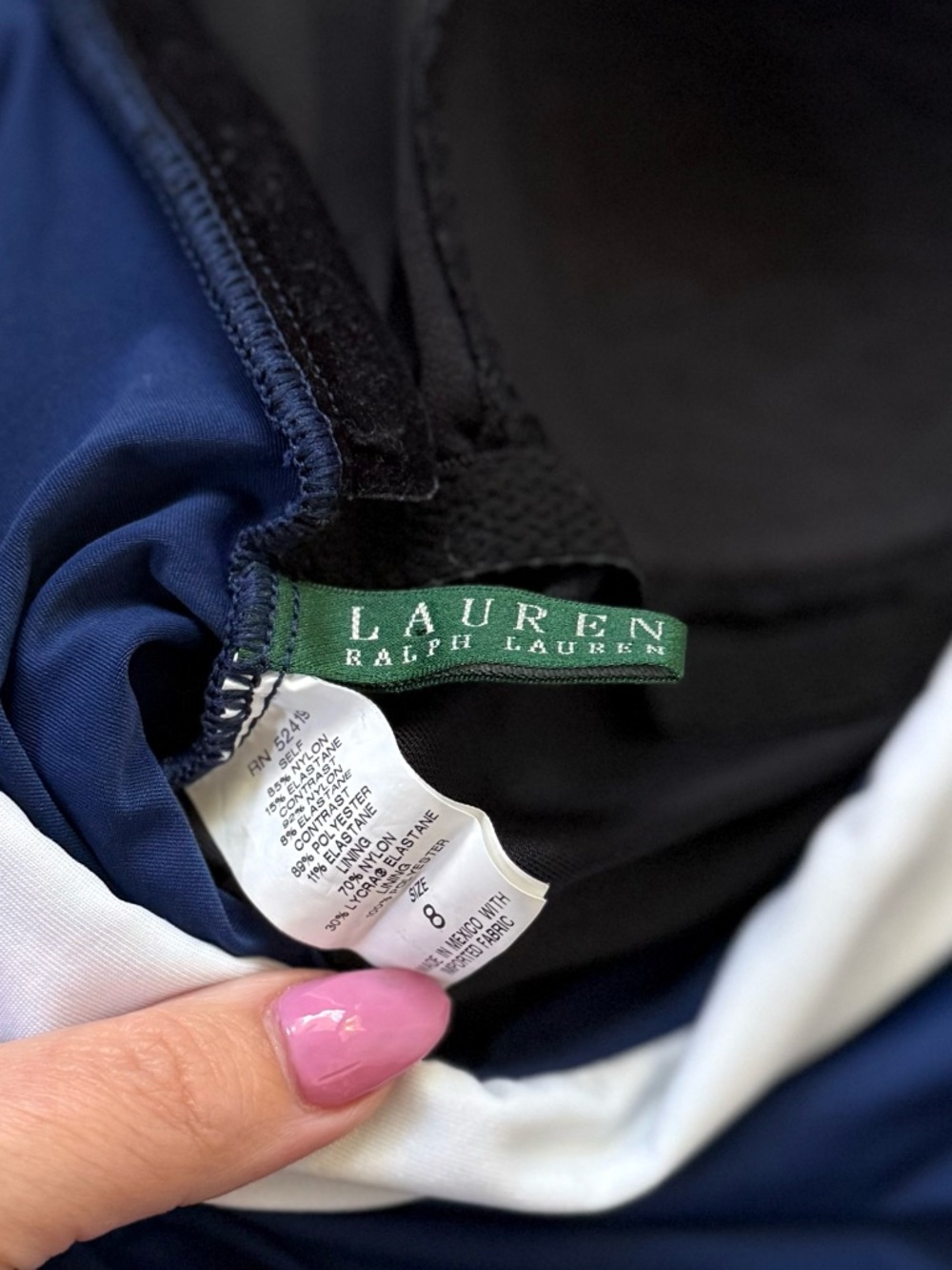 LAUREN RALPH LAUREN 8 Bel Air Skirted One Piece Swimsuit • Retro Halter - Picture 8 of 13